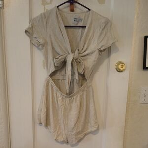 Princess Polly | White Tie-Front Romper